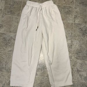 H&M Straight Leg White Sweat Pant